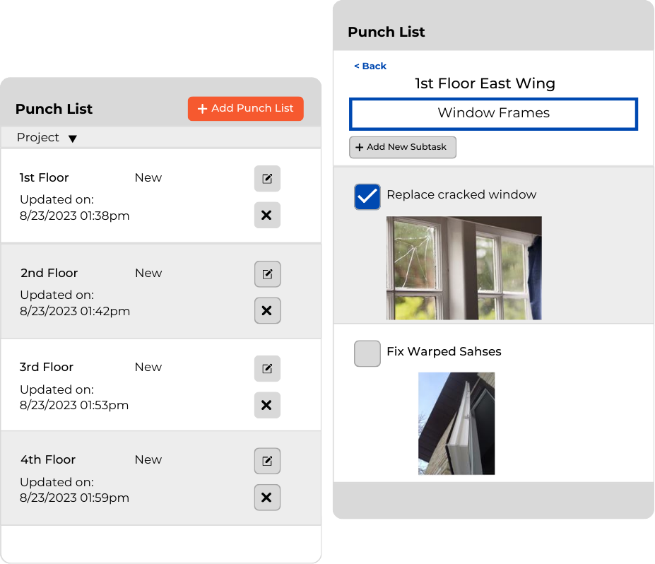 GlassManager Punch List